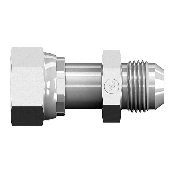 World Wide Fittings Female Flat Face O-Ring Swivel to Male JIC Straight Adapter 4213X06X06 - main